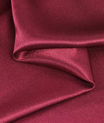 Burgundy Crepe Back Satin Fabric - by the Yard