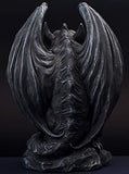 JORAE Winged Gargoyle Statue Outdoor Decor Sitting Guardian Sculpture Halloween Figurines, 9 Inch, Polyresin