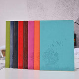 KEVXT A5 Size PU Leather Colorful Writing Journal Set of 8 Pieces Diary Notebook Daily Notepad Cute Travel Journal to Write with Lined Paper for office and School(Random Color)
