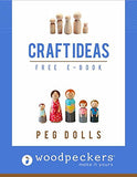 Unfinished Wood Angel Dolls 2" inch | Bag of 15 Angle Peg Dolls | From Birch - By Woodpeckers