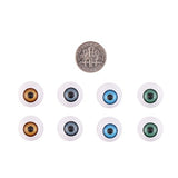 DECORA 8 Pieces Round Acrylic Doll Eyes Eyeballs 14mm