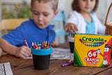 Crayola-52-6448 Set of 64 Crayola Wax Crayons 14 x 12 cm, Multicolour (52-6448), Assorted Colour/Model