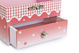 Trousselier - Ballerina - Photoluminescent Musical Cube Box - Glow in The Dark - Dark Pink