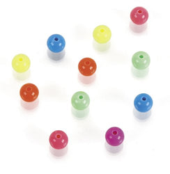 DARICE 0726-95 150-Piece Round Acrylic Neon Beads, 8mm, Assorted