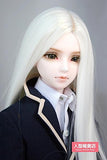 BJD Doll Hair Wig 9-10 inch 22-24cm white central parting 1/3 SD DZ DOD LUTS