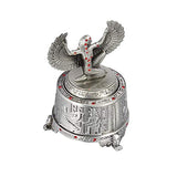 Wal front Metal Music Box with 3D Carvings Base Wind Up Classical Mechanism Rotating Musical Box