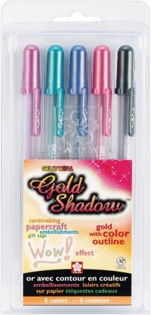Sakura Gelly Roll Shadow Pens, 5/pkg