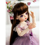 BJD Dolls 1/6 SD Doll 30cm 19 Ball Jointed Doll DIY Toys with Full Set Clothes Shoes Wig Makeup Surprise Doll for Birthday Gift Doll Collection