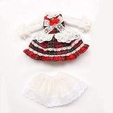 MEESock Handmade BJD Doll Clothes, Exquisite Red Lattice Lace Princess Dress Set for 1/6 SD Dolls (Do Not Include Doll)