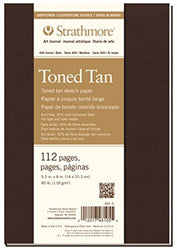 Strathmore STR-481-5 No.80 Toned Tan Softcover Art Journal, 5.5 by 8"
