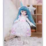 ZDLZDG 11.4 Inch Ball Jointed Dolls 1/6 29cm Cute Girls BJD Doll Full Set with Facial Makeup SD Dolls DIY Dressup Action Figures