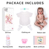 KSBD Reborn Baby Dolls Real Saskia Replica, 20 inch Realistic Newborn Baby Girl Doll, Lifelike Handmade Vinyl Reborn Doll with Weighted Cloth Body, Advanced Painted Gift Set for Kids Age 3+