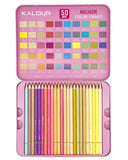 SuoLong 50 Colored Pencils Set - Premium Soft Core 5 Unique Neon Colored Pencils No Duplicates Color Pastel Pencils Set for Adult Coloring Books, Artist Drawing, Sketching, (Macaron color)