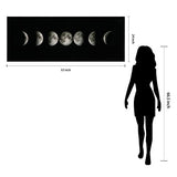 Empire Art Direct Moon Frameless Tempered Glass Flower Panel Graphic Wall Art, 63" x 24" x 0.2", Ready to Hang