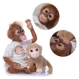 ICCQ 20 Inch Realistic Doll Soft Silicone Vinyl Newborn Babies Monkey Lifelike Handmade Toy Children Birthday Gifts