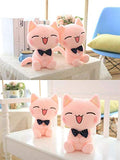 Topyi Soft Cat Plush Toy Pink Stuffed Animals Plush Doll, Sitting Height 11"