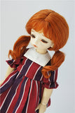 JD426 6-7'' 16-18CM Twin Curly Pony Mohair BJD Wigs 1/6 YOSD Doll Accessories (Carrot)