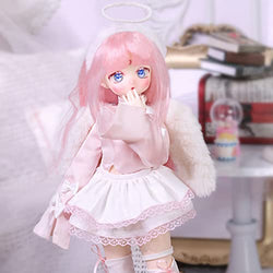 ZXCVBN New Handmade BJD Doll 1/4 Advanced Resin, Ball Jointed SD Doll, Full Set 40.5 cm 16 in Cute Girl Doll, Strong Plasticity