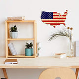 PARBEE US Map Wood Cutout Unfinished Wood Laser America Map Wall Art Decor for 4th of July Tiered Tray Decoration Independence Day Patriotic DIY Crafts