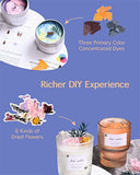 Soy Candle Making Kit, Candle Making Kit for Adults - Elegant Glass Candle Jars, Dried Flowers, Wooden Wicks, Scented Essential Oils, Dyes, etc. DIY Candle Making Kit for Beginners