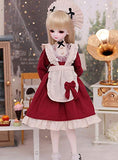 LUSHUN BJD Doll 1/4 Maid Style SD Doll Girl 16" 40cm 14 Jointed BJD Dolls Full Set Toy Goddess + Accessory, Imported Resin Production, Can Change Clothes and Wigs for Valentine's Day