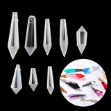 Suhome Crystal Resin Molds,15 PCS Silicone Molds for Resin, Pendulum Resin Pendant Molds for Making Necklace, UV Resin