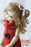 JD187 6-7inch 16-18CM Long Curly Princess Mohair BJD Wigs 1/6 YOSD Doll Accessories (Ash Brown)