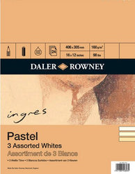 Ingres Pastel Paper Spiral Pad 3 Assorted Whites DALER-ROWNEY - 16x12" [Toy]
