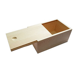 StarMall Wooden Unfinished Storage Box with Slide Top