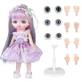 UCanaan Bjd Dolls 1/8 SD Dolls 18 Ball Jointed Doll DIY Fashion Dolls with Full Outfits 3 Pair Hands 3 Changeable Eyes ,Stand and Gift Box ,Best Gift for Girls-Mandy