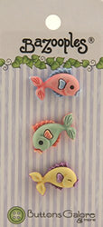 BaZooples Buttons-Multi Fish