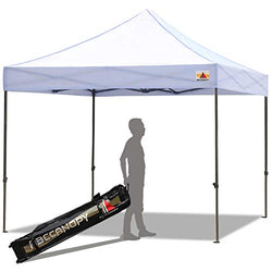ABCCANOPY Pop up Canopy Tent Commercial Instant Shelter with Wheeled Carry Bag, 10x10 FT White
