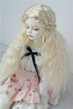 JD119 7-8inch 18-20CM Long Curly Princess Doll Wigs 1/4 MSD Synthetic Mohair BJD Wigs Vinyl Doll Accessories (Blond)