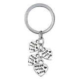 100 Pcs Love Heart Charm Made with Love Letter Carving Pendant Jewelry Making Accessories