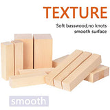 KINGCRAFT 12 Pack Basswood Carving Blocks Soft Solid Wooden Whittling Kit for Whittler Starter Kids
