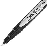 Sharpie Plastic Point Stick Water Resistant Pen, Ink, Fine, Pack of 12, Black (1742663)