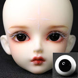 Safety Eyes Glass Eyeballs for DIY Making BJD Doll Accessories 100% Handmade Black Pupil,8mm