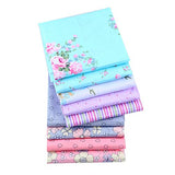 Shuan Shuo New Flower Series Cotton Fabric Quilting Patchwork Fabric Fat Quarter Bundles Fabric for Sewing DIY Crafts Handmade Bags Pillows 40X50cm 9pcs/lot