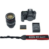 Canon EOS 6D Mark II DSLR Camera with EF 24-105mm f/3.5-5.6 IS STM Lens, Canon BG-E21 Battery Grip, 2 Spare Batteries