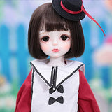 XGJJ 27.5cm BJD Dolls, 1/6 Flexible Ball Joint Jointed SD Doll, Exquisite Cute Girl Action Figure, High-end Humanoid Decoration Cosplay DIY Toys Best Gifts for Kids Birthday,B