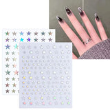JMEOWIO 10 Sheets Aurora Nail Art Stickers Decals Self-Adhesive Pegatinas Uñas Glitter Holographic Star Nail Supplies Nail Art Design Decoration Accessories