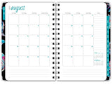 HARDCOVER Academic Year 2023-2024 Planner: (June 2023 Through July 2024) 5.5"x8" Daily Weekly Monthly Planner Yearly Agenda. Bookmark, Pocket Folder and Sticky Note Set (Paisley Floral Black)