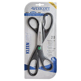 Westcott 15179 KleenEarth 8" Straight Recycled Stainless Steel Scissors, Black, 2 Pack