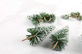 Set of 15 Miniature Flocked & Frosted Winter Snow Model Pine Trees in Assorted Sizes for Christmas Train Displays, Dioramas, Fairy Gardens, Village Displays and Holiday Dollhouses