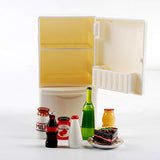 NWFashion Miniature Dollhouse Room Kitchen Furniture White Refrigerator