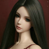 Kuafu 9-10 Inch (22-24cm) 1/3 BJD/SD Doll Wig Beautiful Long Straight Hair Wigs Black