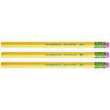 Ticonderoga Beginner Pencils, Wood-Cased #2 HB Soft, With Eraser, Yellow, 12-Pack (13308)