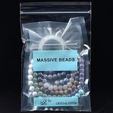 Massive Beads 100PCS 8MM Natural Crystal Beads Matte Mixed Stones Gemstone Round Loose Energy Healing Beads with Free Crystal Stretch Cord for Jewelry Making (Matte Mixed Stones, 8MM)