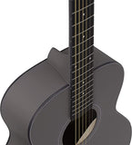 Stretton 3/4 Size GA Mini Steel String Acoustic Guitar, 36 inch Grand Auditorium Body, Limited Edition Academy Series Small Body Big Sound Travel Guitar - Slate