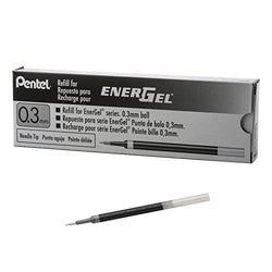 Pentel Refill Ink for EnerGel RTX Retractable Liquid Gel Pen Extra Fine Line Needle Tip, 12 Pack,